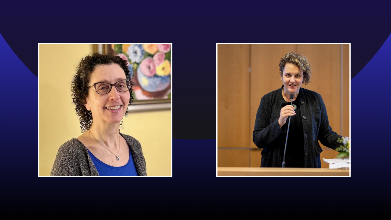 Pictures of speakers Marjorie Feld (left) and Alice Mishkin (right)